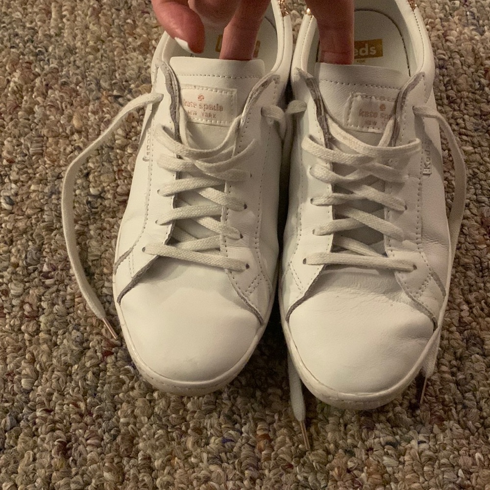 Keds for Kate spade New York White leather and rose gold